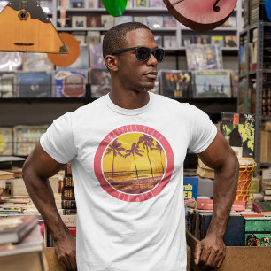 Camiseta Praia Smathers Key West Flórida Pôr-do-sol Vintage