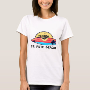 Camiseta Praia St Pete Flórida Prancha de Surf Praia Surfe