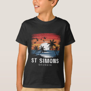 Camiseta Praia St Simons Geórgia Surfando Surfista