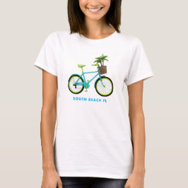Camiseta Praia Sul bicicleta groove anos 80 palmeira néon