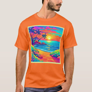 Camiseta Praia Sunset Tropical