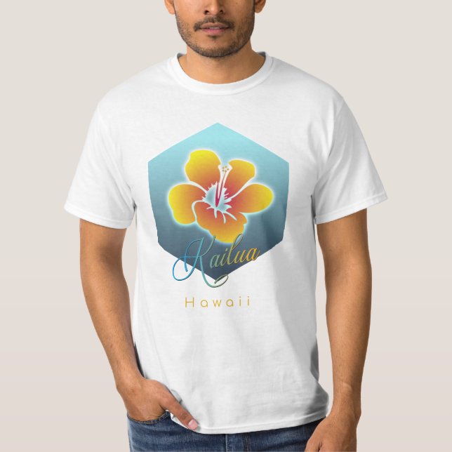 Camiseta Praia surfando de Kailua Havaí (Frente)