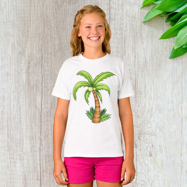 Camiseta Praia Tropical de Palmeiras e Ilhas Vibes (Criador carregado)