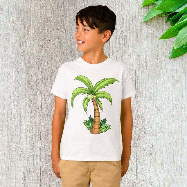 Camiseta Praia Tropical de Palmeiras e Ilhas Vibes (Criador carregado)