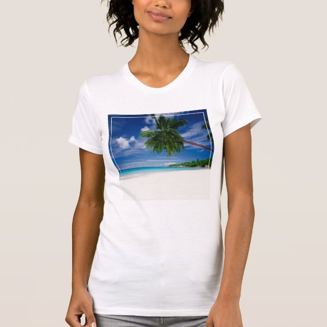 Camiseta Praia tropical | Seychelles (Frente)