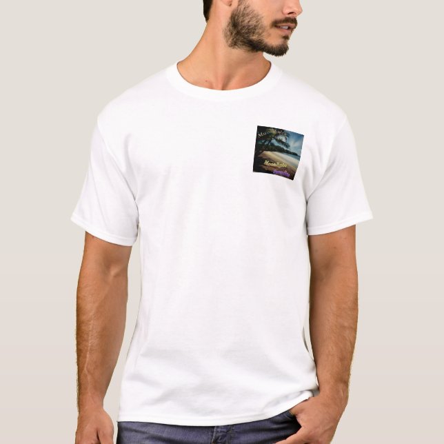 Camiseta Praia vermelha da areia de Yin & de Yang, Maui (Frente)