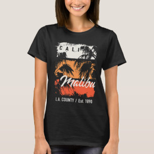 Camiseta Praia Vintage Malibu Califórnia Surf Cali Surfe