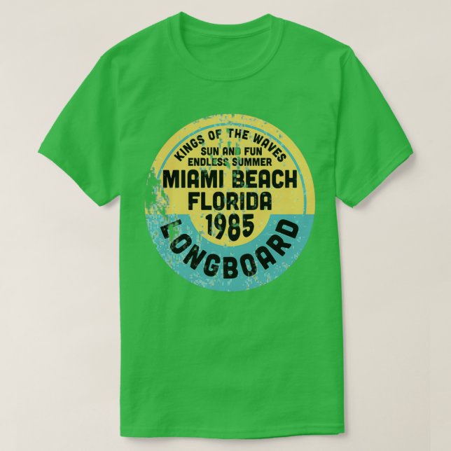 Camiseta Praia Vintage Miami (Frente do Design)