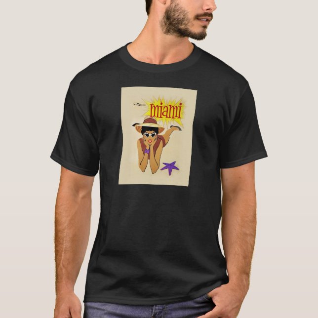Camiseta Praia Vintage Miami (Frente)