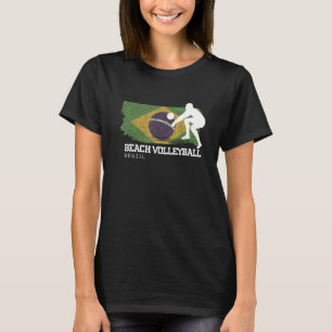 Camiseta Praia Voleibol Brasil Bandeira Ama Jogada de Volei