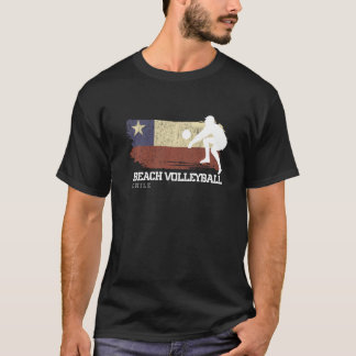Camiseta Praia Voleibol Chile Bandeira Ama Voleibol