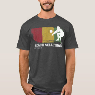 Camiseta Praia Voleibol Guiné Bandeira Amar Voleibol