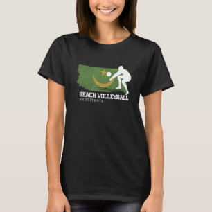 Camiseta Praia Voleibol Mauritânia Bandeira Amor Voleibol P