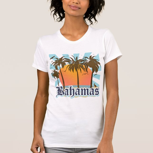 Camiseta Praias das ilhas de Bahamas (Frente)