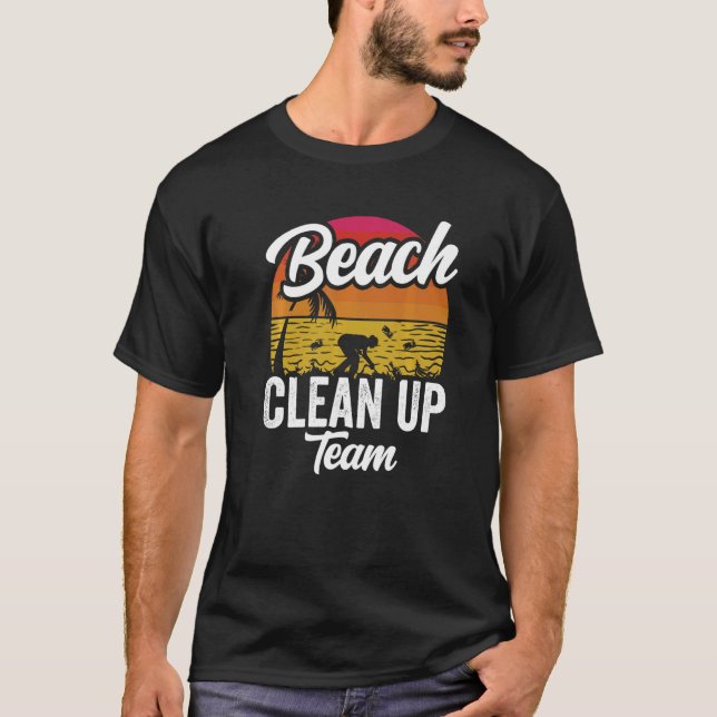 Camiseta Praias de limpeza da equipe de limpeza da praia (Frente)