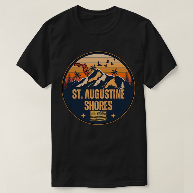Camiseta Praias de St. Augustine, Flórida  (Frente do Design)