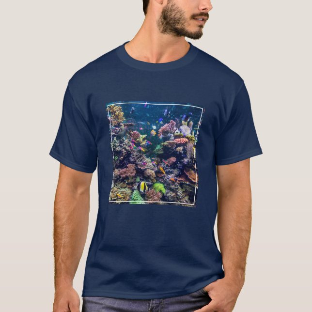 Camiseta Praias Tropicais | Coral submarino (Frente)
