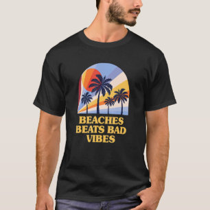 Camiseta Praias vencem más vibrações tropicais de verão