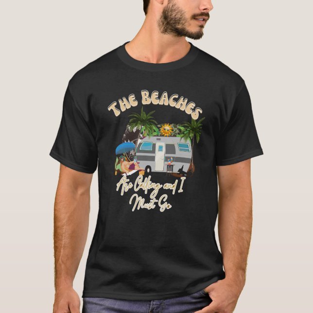 Camiseta Praias Vintage estão Chamando (Frente)