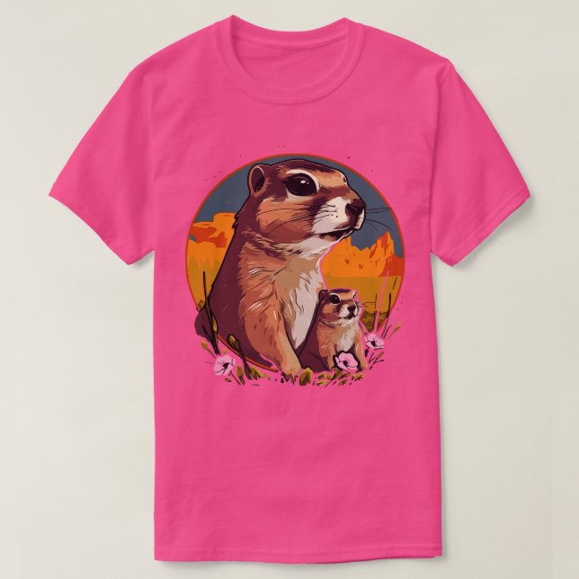 Camiseta Prairie Dog Dia de os pais (Frente do Design)