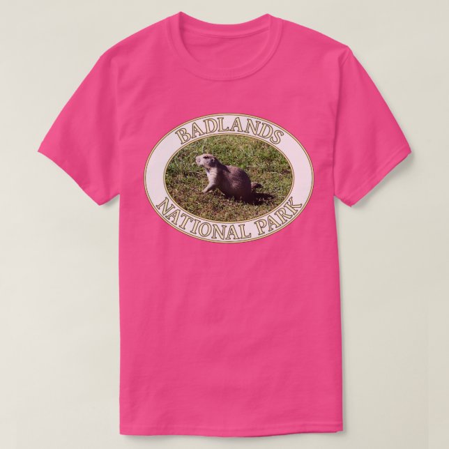 Camiseta Prairie Dog no Parque Nacional de Badlands no Sul  (Frente do Design)