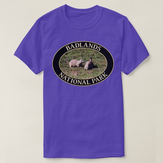 Camiseta Prairie Dogs no Parque Nacional de Badlands, em So (Frente do Design)
