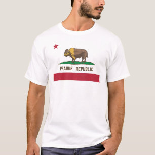Camiseta Prairie Republic Bison Flag Excelentes Placas