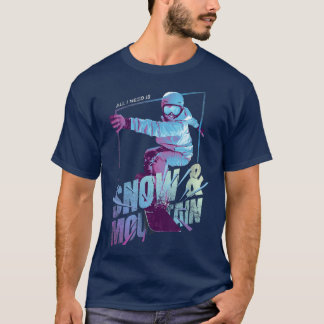CAMISETA PRANCHA DE NEVE NEVE E MONTANHA