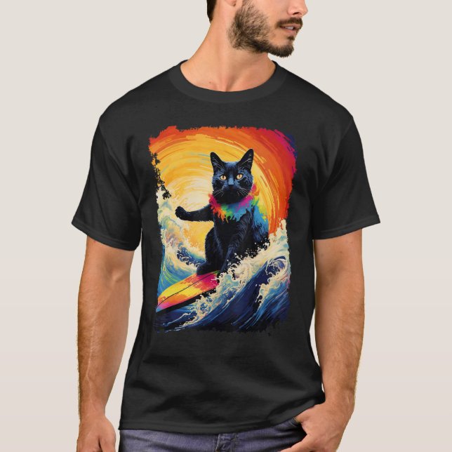 Camiseta Prancha de Remo Black Cat (Frente)