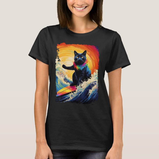 Camiseta Prancha de Remo Black Cat (Frente)