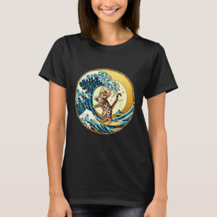 Camiseta Prancha de Surf Divertida Grande Onda Kanagawa Sur