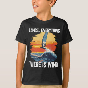 Camiseta Prancha de Windfoiling Há Vento Asa Foil Surfando