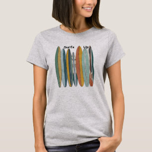 Camiseta Pranchas de Surf em Fila Mulheres e Adolescentes O