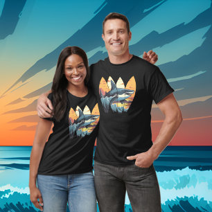 Camiseta Pranchas de Surf Great White Shark