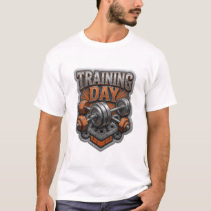 Camiseta Prata Atraente com Estampa TRAINING DAY