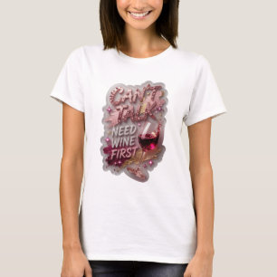 Camiseta Prata Clássica NÃO CONSIGO FALAR PRECISO DE VINHO
