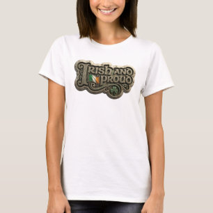 Camiseta Prata da Moda COM ORGULHO IRLANDÊS Statem