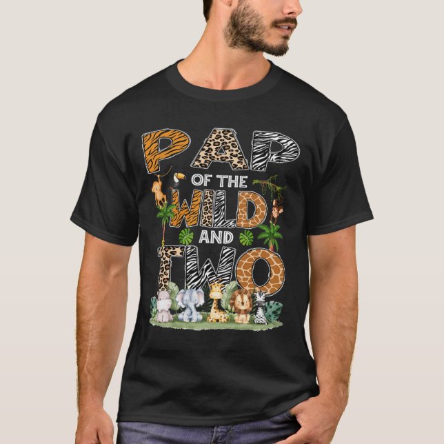 Camiseta Prata Da Selva Selvagem E Dois Zoo Safari (Frente)