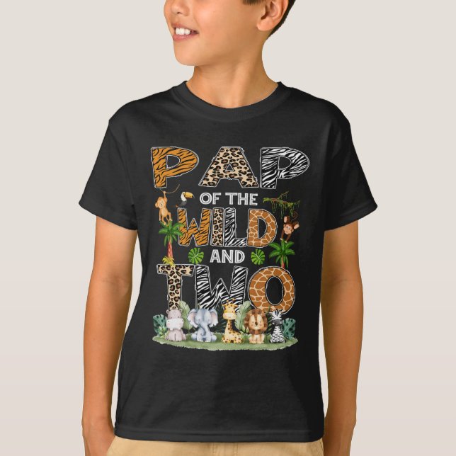 Camiseta Prata Da Selva Selvagem E Dois Zoo Safari (Frente)