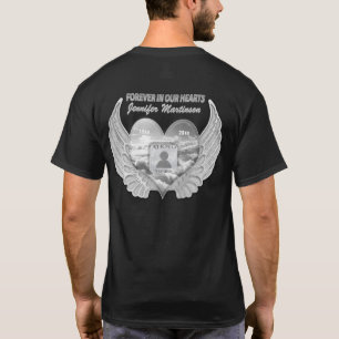 Camiseta Prata das Asas do Coração e Anjo   Adicionar T-S