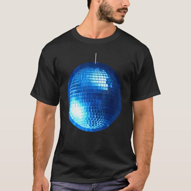 Camiseta Prata De Neve De Disco E Dança De Neve Azul (Frente)