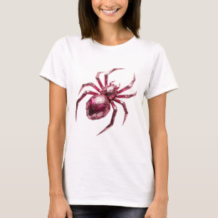 Camiseta Prata Dinâmica ARANHA ROSA Design Personalizado