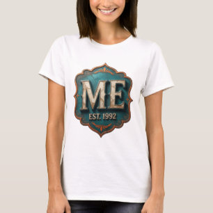 Camiseta Prata espirituosa ME EST 1992 Design ousado