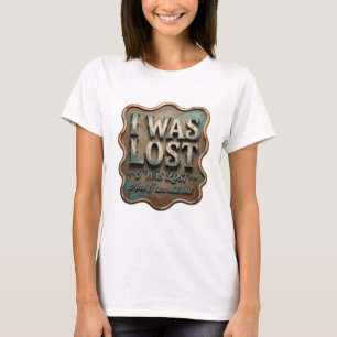 Camiseta Prata EU ESTAVA PERDIDO EU ESTAVA PERDIDO E EU AIN