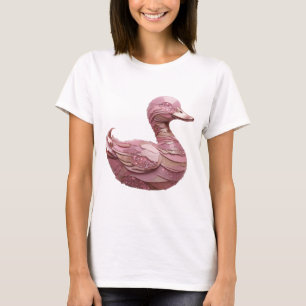 Camiseta Prata Marcante Design PINK SWAN