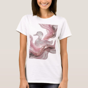 Camiseta Prata Ousada UM CISNE ELEGANTE Citação Design