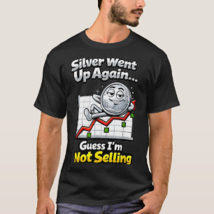 Camiseta Prata Subiu Novamente Pilha de Venda Engraçada Não