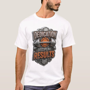 Camiseta Prata Vibrante DEDICAÇÃO DISCIPLINA RESULTADOS