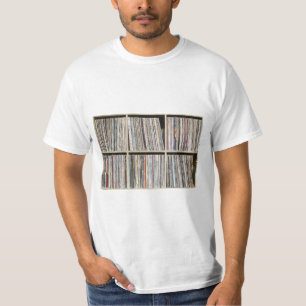 Camiseta Prateleira de Coleta de Registros de Álbuns de Vi