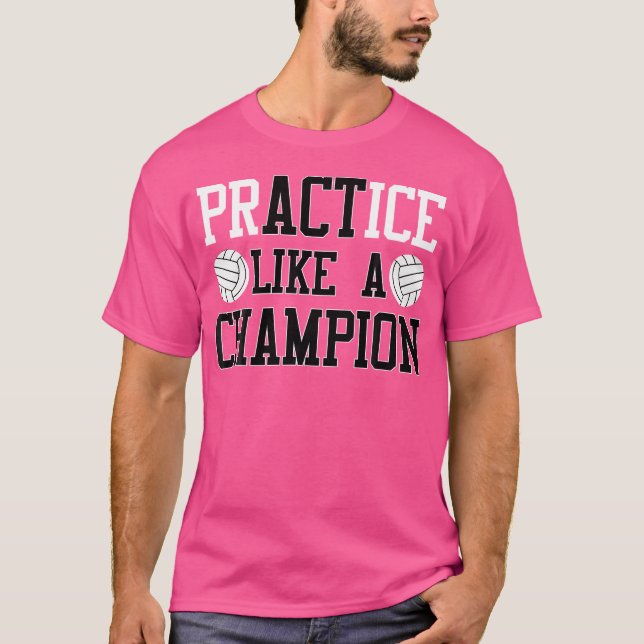 Camiseta Prática Como Voleibol De Campeão Para Meninas (Frente)